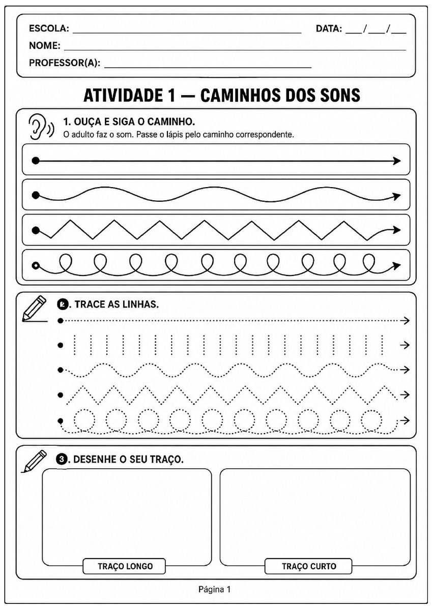 P&aacute;gina 1 das atividades de grafismo fon&eacute;tico